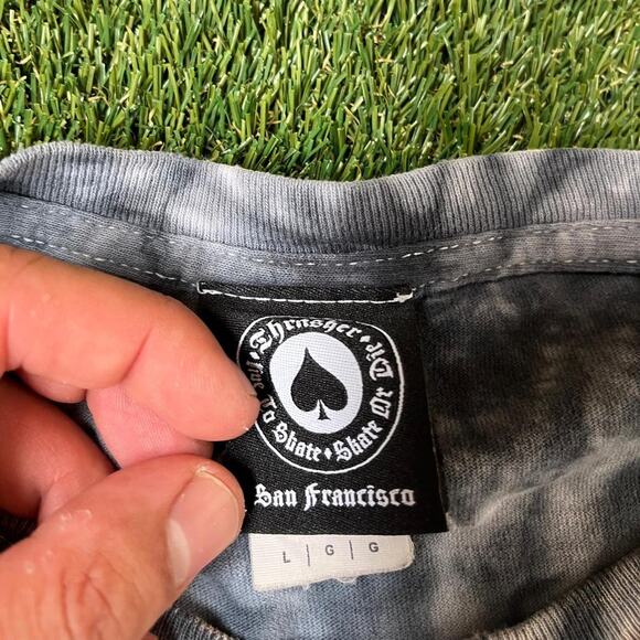 Thrasher Tie Dye Bleached T shirt - Picture 3 of 4